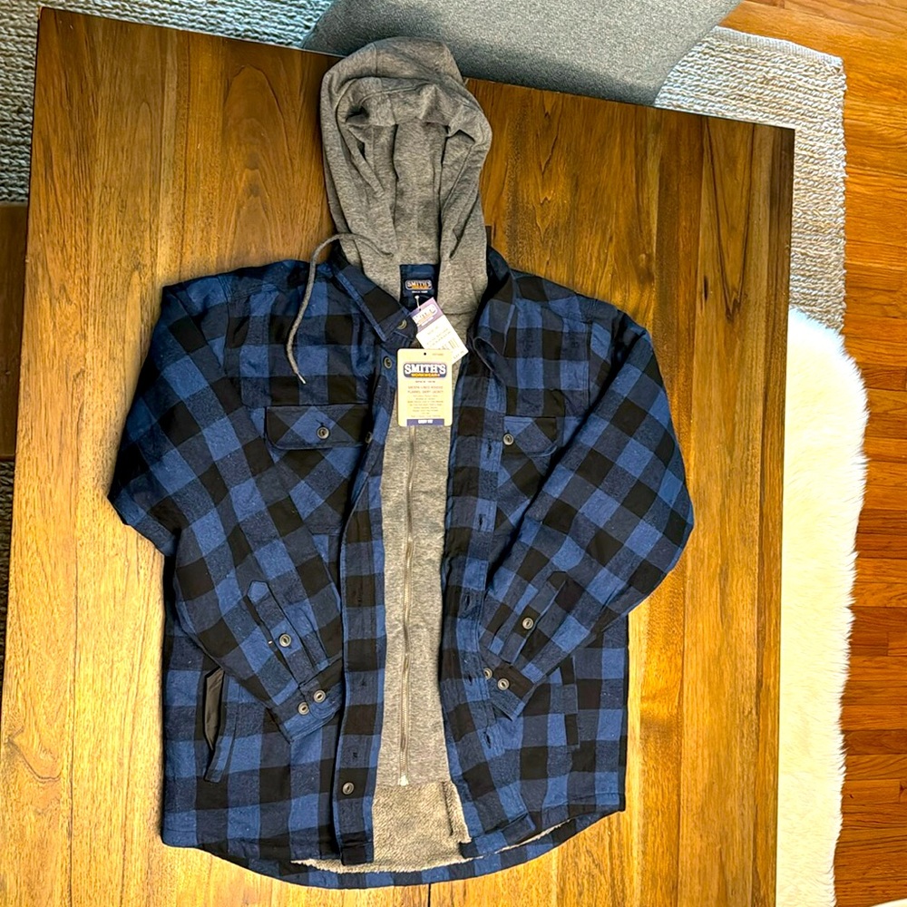 SMITH’S WORKWEAR SHERPA LINED FLANNEL SHIRT JACKET. XL. NWT.